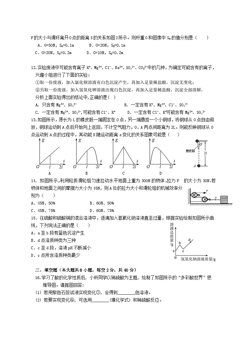 2023-2024學年浙江省溫州市鹿城區(qū)九年級（上）期末科學模擬練習試卷第3頁