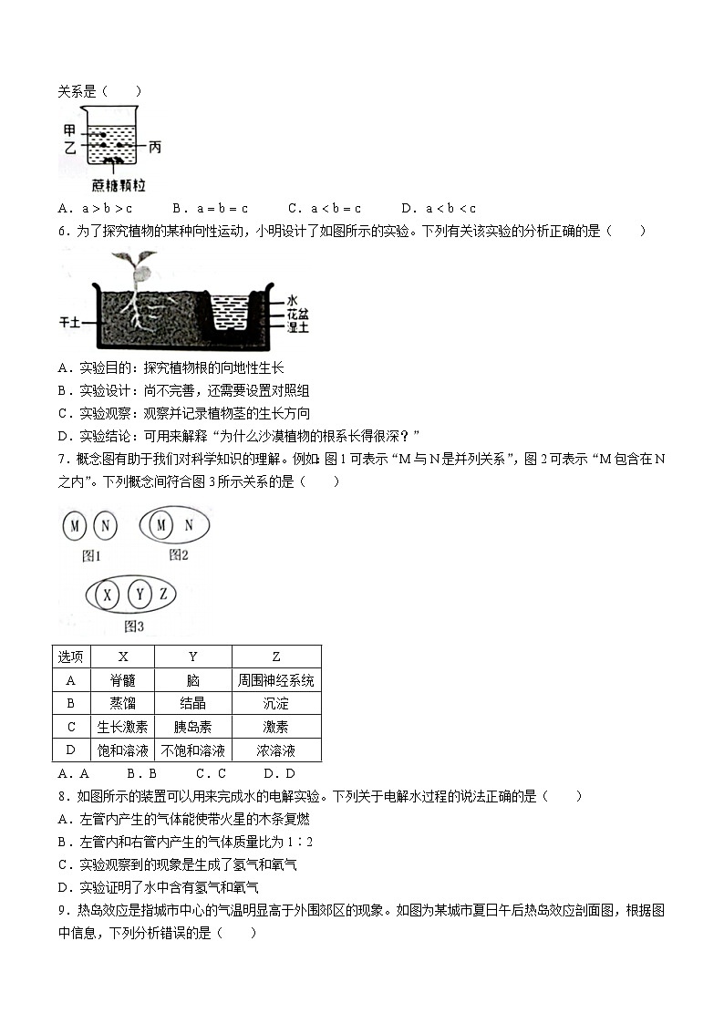 2023-2024学年浙江省绍兴市嵊州市八年级(上)期末科学试卷第2页
