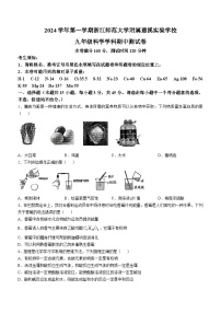 浙江省慈溪市浙江师范大学附属慈溪实验学校2024-2025学年九年级上学期科学学科期中测试卷(无答案)