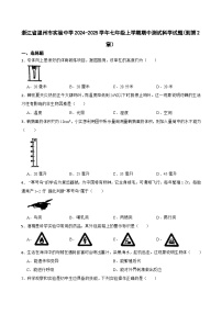 浙江省温州市实验中学2024-2025学年七年级上学期期中测试科学试题