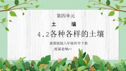 浙教版初中科学 八下第四章植物与土壤4.2《各种各样的土壤》课件