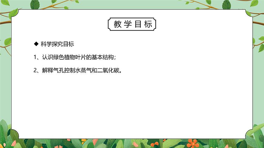 浙教版八下科學(xué)4.5《植物的葉與蒸騰作用》PPT課件第2頁