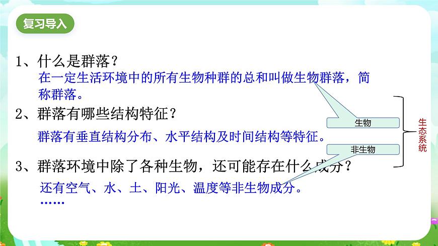 浙教版科學九下 2.4《生態(tài)系統(tǒng)的結構和功能》第1課時 課件第2頁