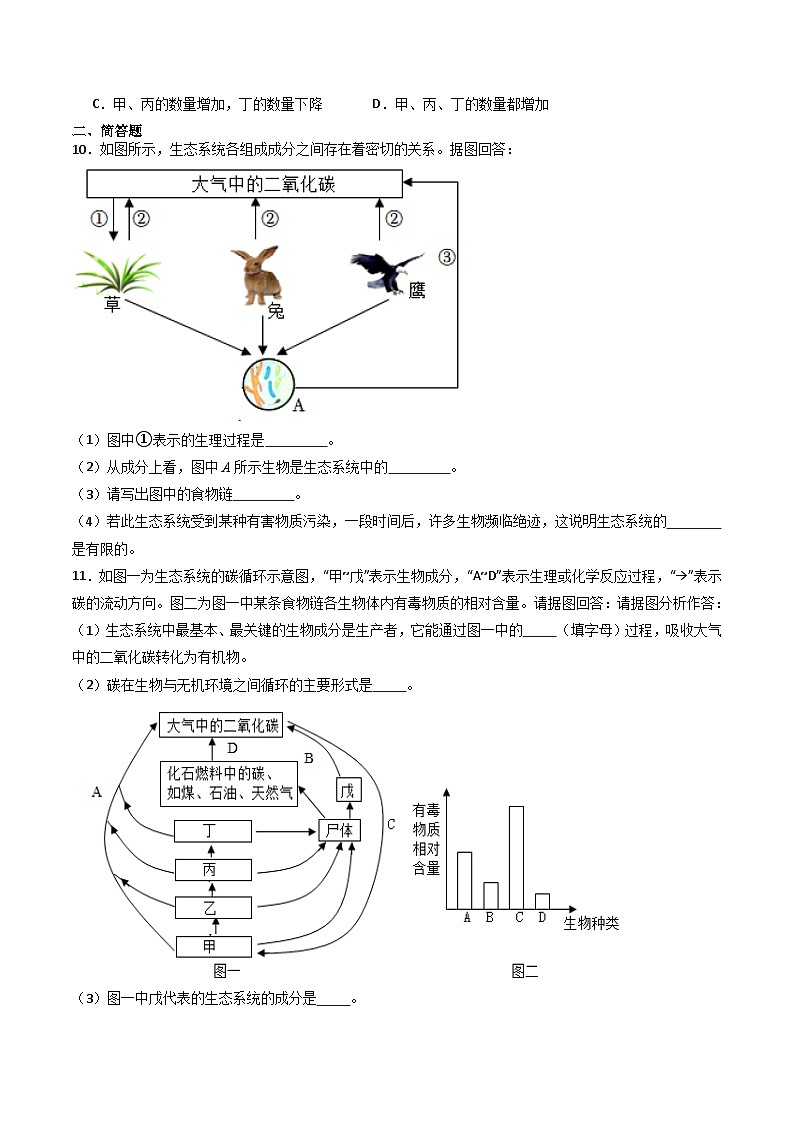 【核心素养】浙教版科学九年级下册 2.4-2.5生态系统的结构功能与稳定性(分层练习)(解析版)第3页