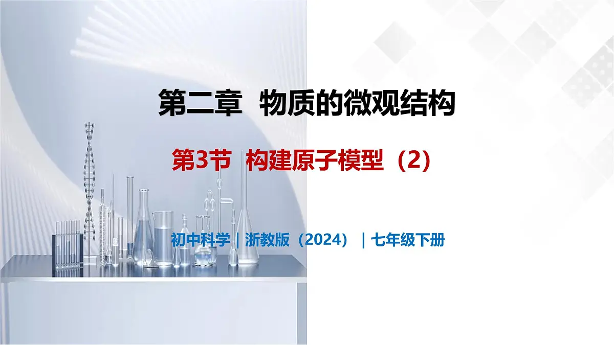 2.3 建构原子模型(第2课时)-初中科学七年级下册 同步教学课件(浙教版2024)第1页