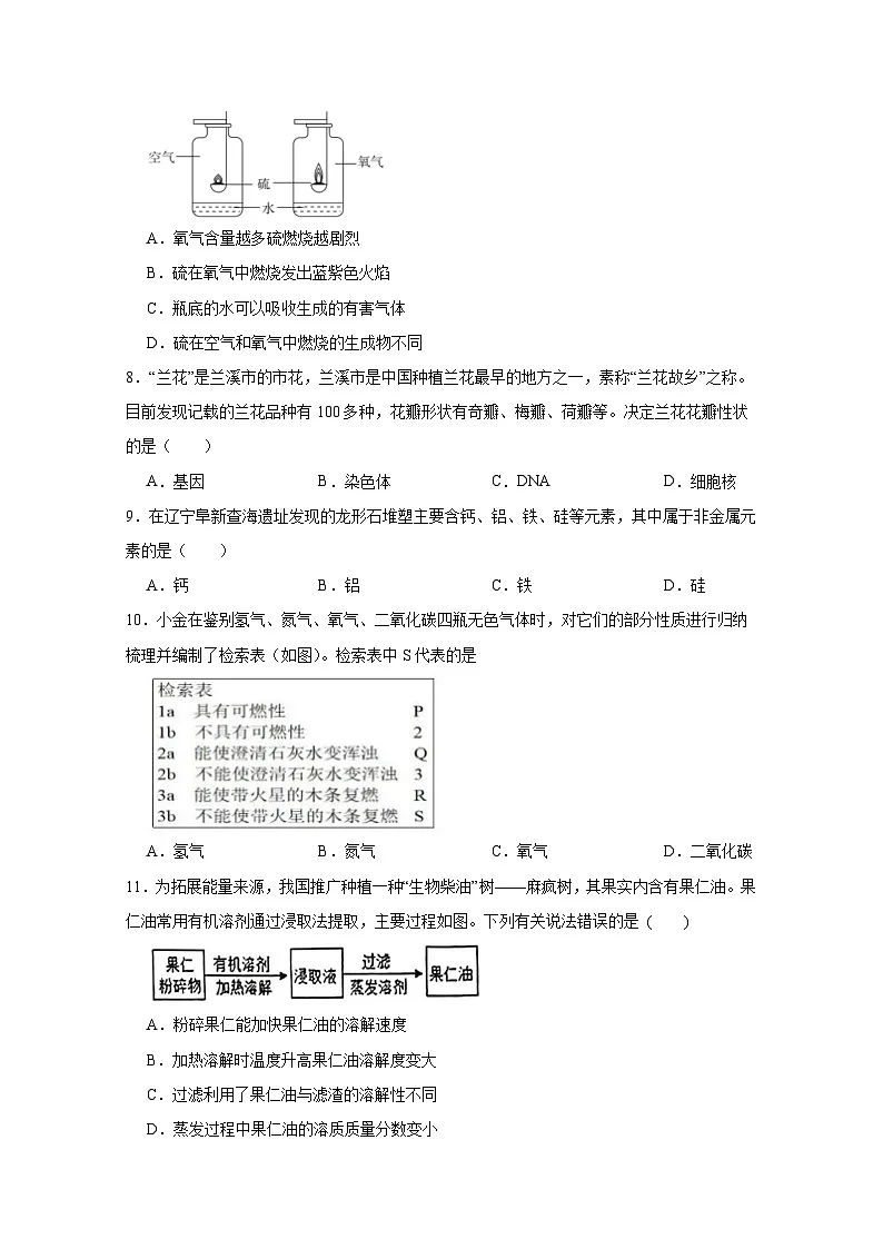 2024-2025学年浙江省金华市九年级下学期科学开学摸底考试题(含解析)第2页
