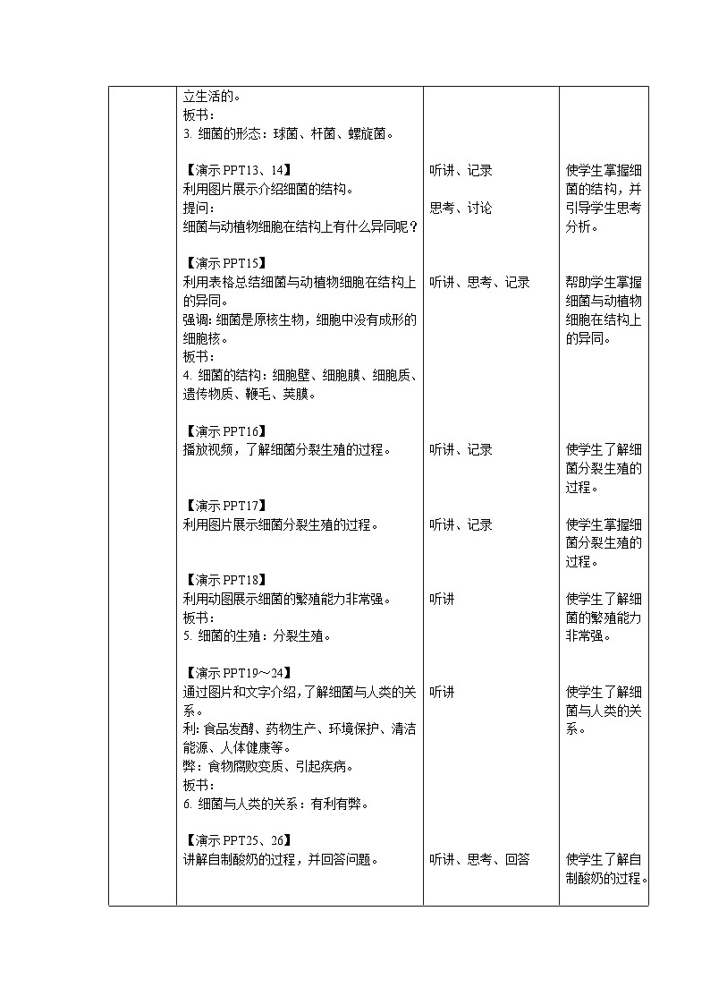 第一章 第4节 微生物的结构与生殖 第1课时 教案 科学浙教版(2024)七年级下册第2页