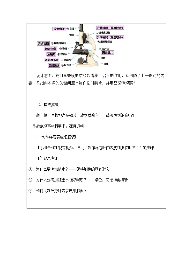 第1節(jié) 生物體的基本單位（三）-教學(xué)設(shè)計(jì)第2頁(yè)