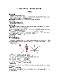 初中科学浙教版（2024）八年级上册（2024）第1章 对环境的觉察第4节 光的反射和折射第1课时学案
