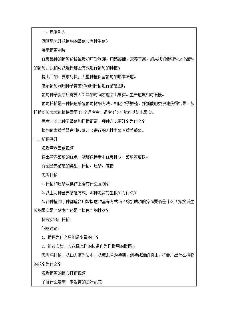 浙教版2024科学七年级下册1.3植物的生殖与发育五 教案第2页