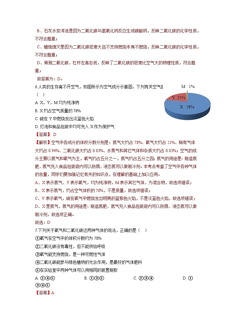 中考科学七年级下册培优习题(宁波专用) 第2章 3氧气 4二氧化碳第3页