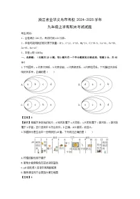 浙江省金华义乌市名校2024-2025学年九年级上学期期末考试科学试卷（解析版）