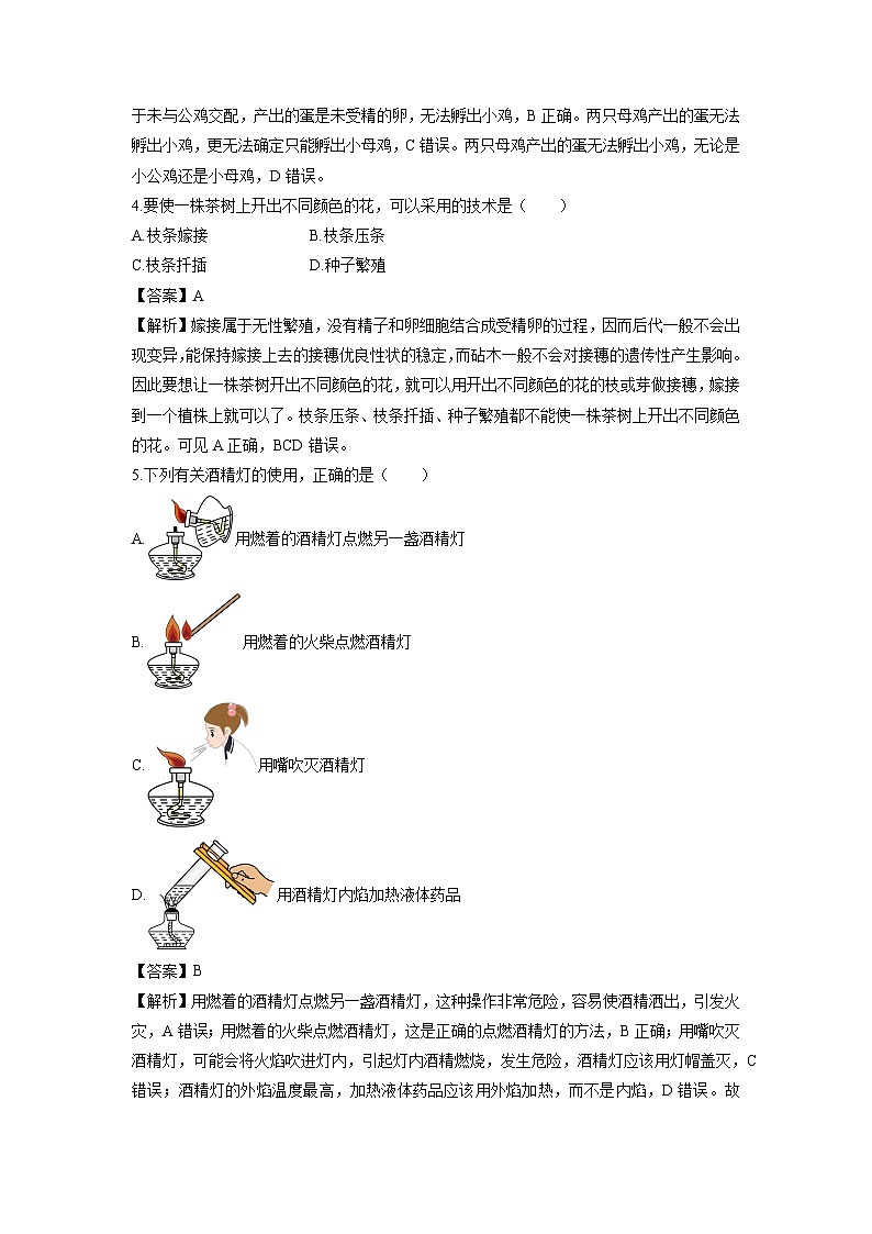 2024-2025学年浙江省宁波市海曙区七年级下学期期末科学试卷(解析版)第2页