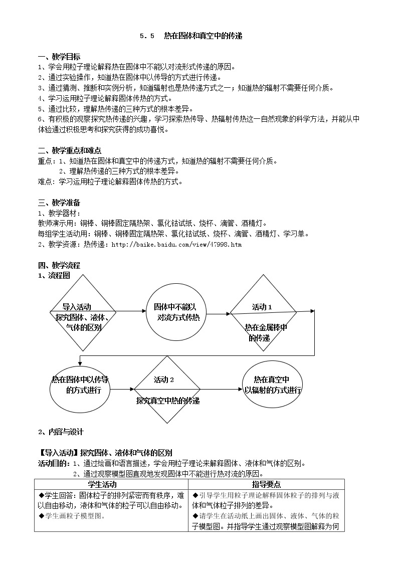 5.3.3-5.3.4热在固体和真空中的传递 教案01