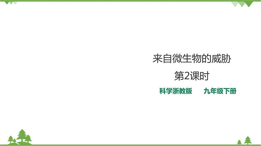 浙教版九年科學下冊第3章第2節(jié)來自微生物的威脅 第1課時（課件）第1頁