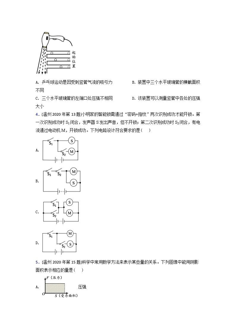 2018-2020温州科学中考真题物理专题第2页