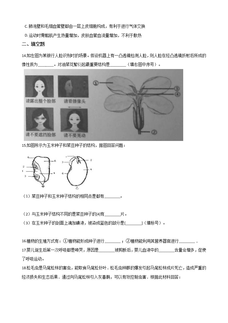 2021年初中科学二轮复习专题09：生物的生殖和发育 (含解析)03