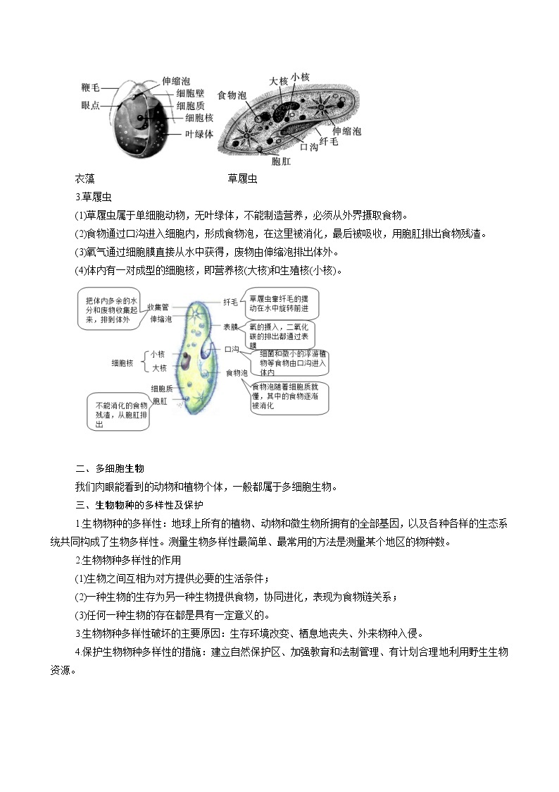 【精品讲义】浙教版 科学 7年级上册 2.6 物种的多样性（教师版+学生版）02