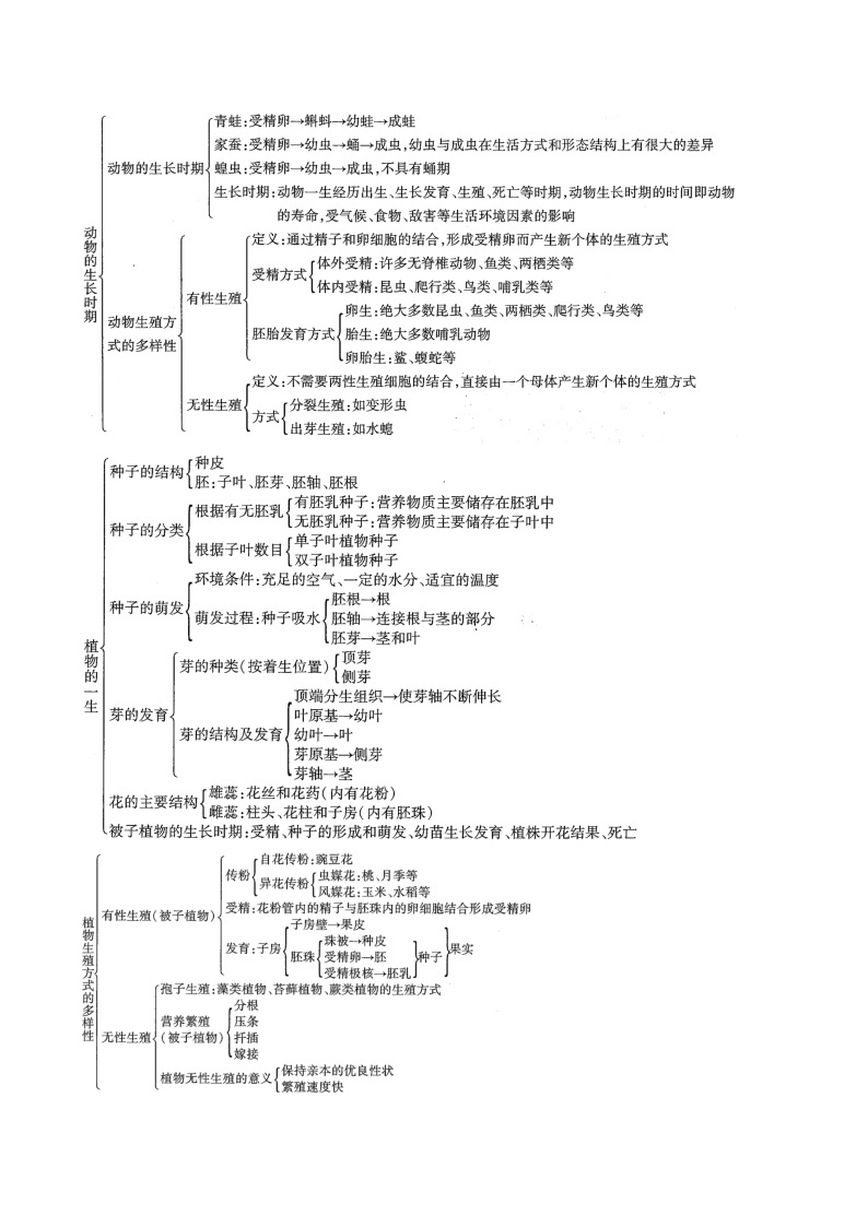 【精品讲义】浙教版 科学 7年级下册 第01章 代代相传的生命（复习课）（教师版+学生版）02