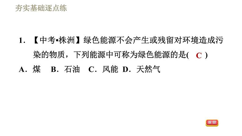 教科版九年级全一册物理习题课件 第十一章 11.3能 源04
