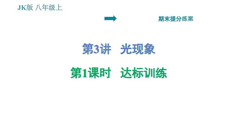 教科版八年级上册物理 期末提分练案 习题课件01