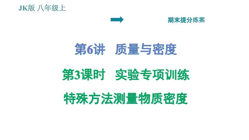 教科版八年级上册物理 期末提分练案 习题课件01