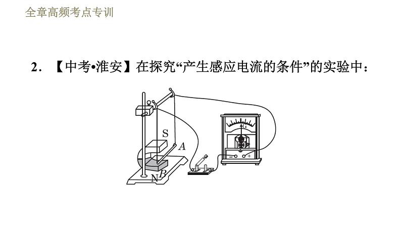 教科版九年级全一册物理习题课件 第八章 全章高频考点专训 专训2 电与磁探究第5页