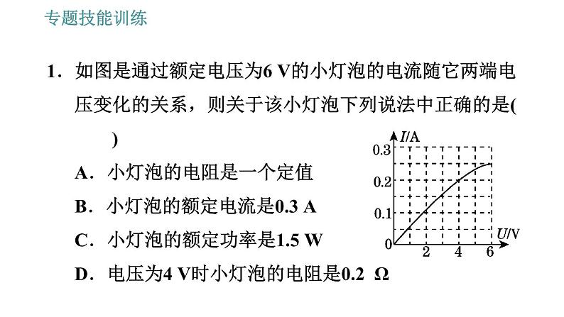 沪粤版九年级上册物理习题课件 第15章 专训(十一) 2 电功和电功率的计算第3页