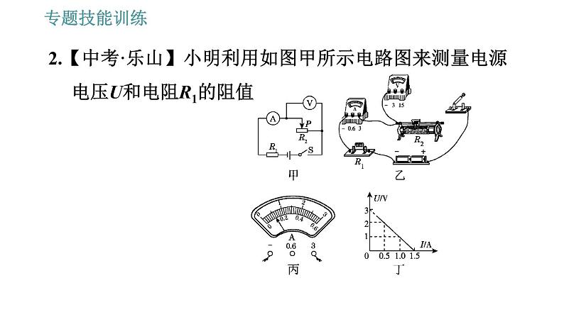 沪粤版九年级上册物理习题课件 第14章 专训(十) 1 测量电阻的多种方法08