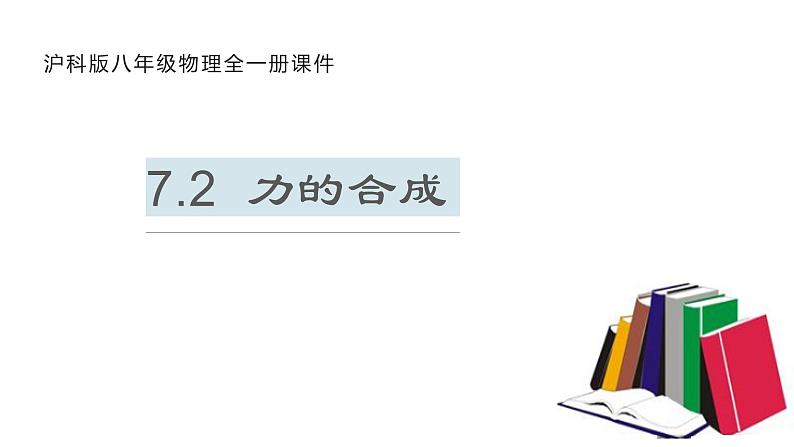 7.2 力的合成—沪科版八年级全一册物理课件第1页
