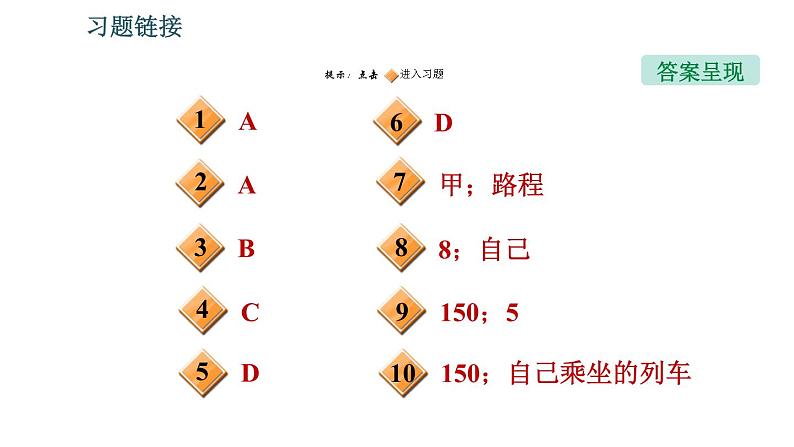 北师版八年级上册物理习题课件 期末提分练案 第2讲 物质的简单运动 第1课时 考点梳理与达标训练第2页