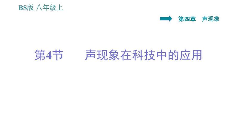 北师版八年级上册物理 第4章 习题课件01