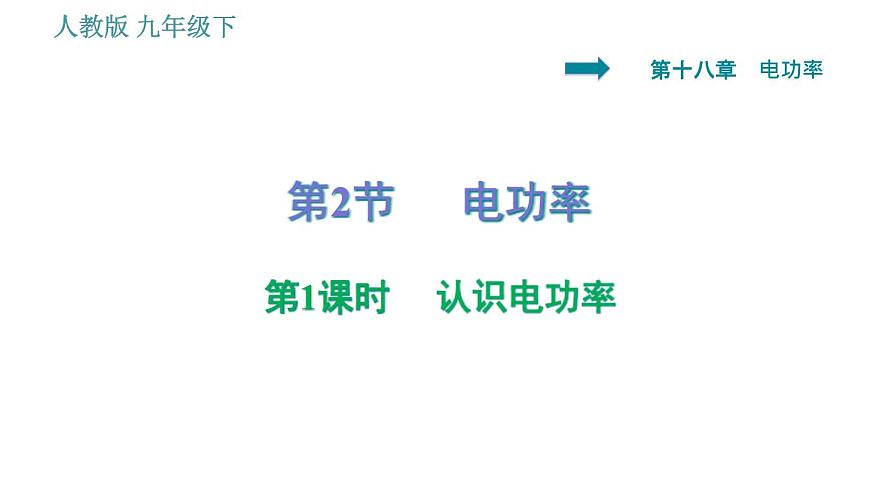 人教版九年級(jí)下冊(cè)物理課件 第18章 18.2.1 認(rèn)識(shí)電功率0第1頁(yè)
