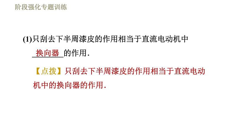 苏科版九年级下册物理课件 第16章 16.5阶段强化专题训练 专训1 磁场对电流的作用第7页