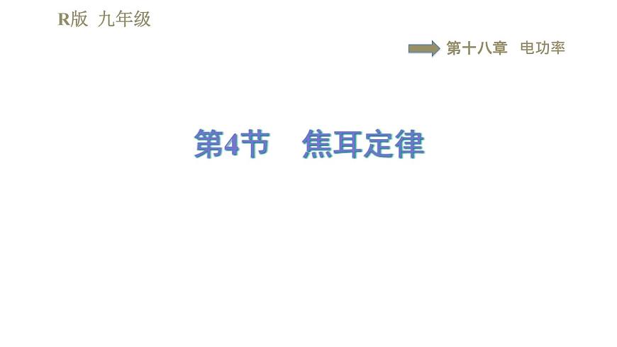 人教版九年級(jí)下冊(cè)物理習(xí)題課件 第18章 18.4焦耳定律第1頁
