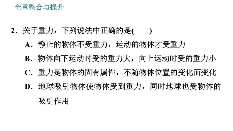 沪粤版八年级下册物理课件 第6章 全章整合与提升006
