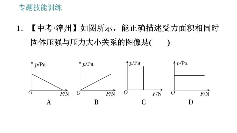沪粤版八年级下册物理课件 第8章 专训（六）  固体、液体压强的分析与计算03