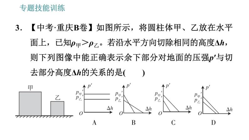 沪粤版八年级下册物理课件 第8章 专训（六）  固体、液体压强的分析与计算07
