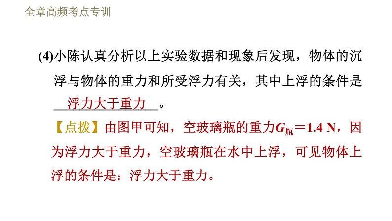 教科版八年级下册物理课件 第10章 全章高频考点专训 专训2 利用浮力测密度——公式法08