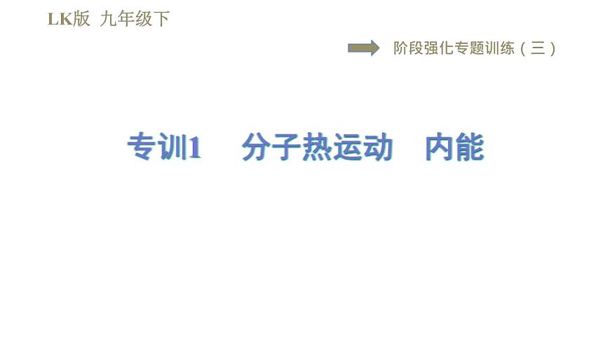 魯科版（五四學(xué)制）九年級下冊物理課件 第19章 階段強(qiáng)化專題訓(xùn)練（三）  專訓(xùn)1  分子熱運(yùn)動　內(nèi)能第1頁