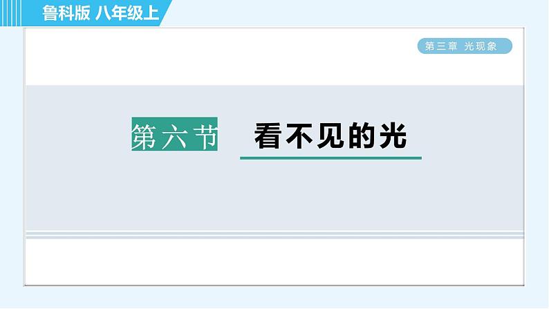 鲁科版八年级上册物理习题课件 第3章 3.6看不见的光第1页