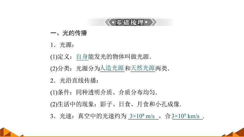 人教版八年级物理(上)第四章《光现象》学习专用课件第4页