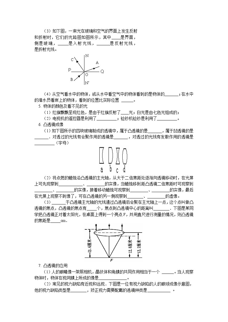 2020中考人教版物理 专题复习 教案:光(1)02