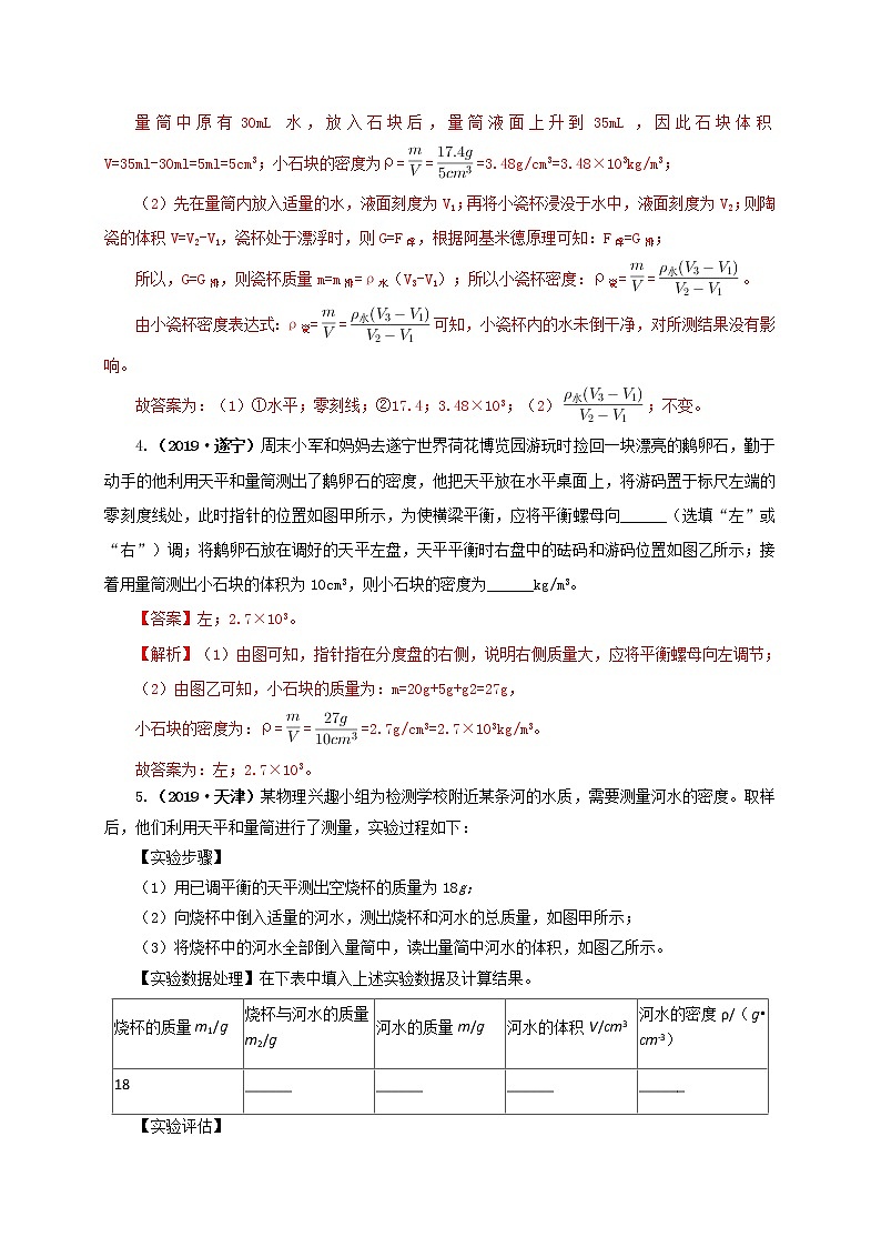 教科版八年级上册物理课件+同步练习 6.3测量密度03