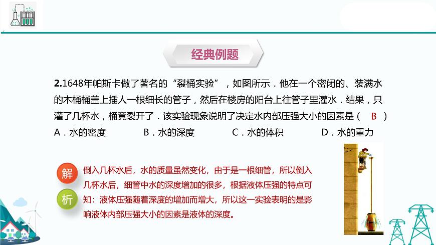 滬教版九年級上冊物理第六章第四節(jié)《液體對壓強的傳遞》（27張PPT）第7頁