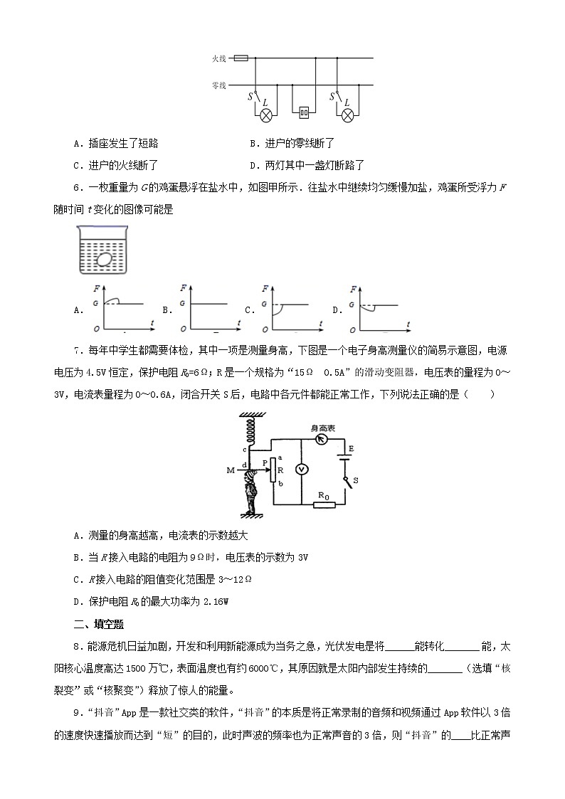 2021年广东省汕头市潮阳区初中学业水平模拟考试物理试题(解析版及原卷版)02
