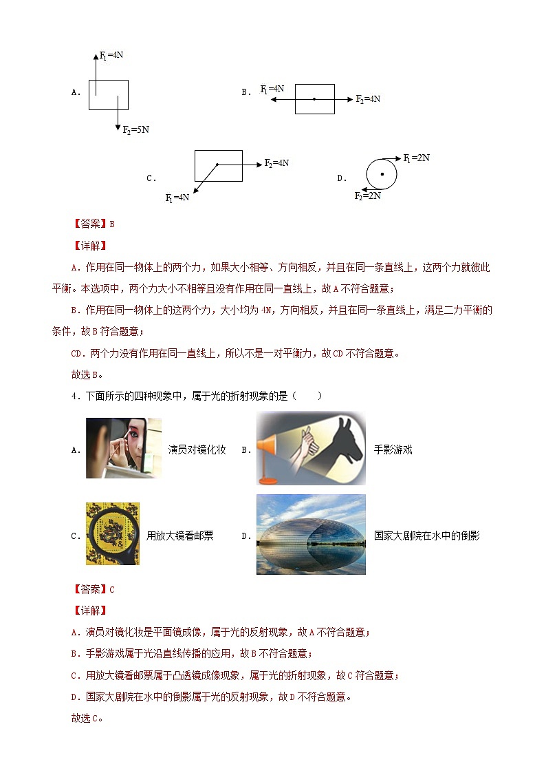 2021年廣東省韶關(guān)市初中學(xué)業(yè)水平模擬考試物理試題（解析版）第2頁(yè)