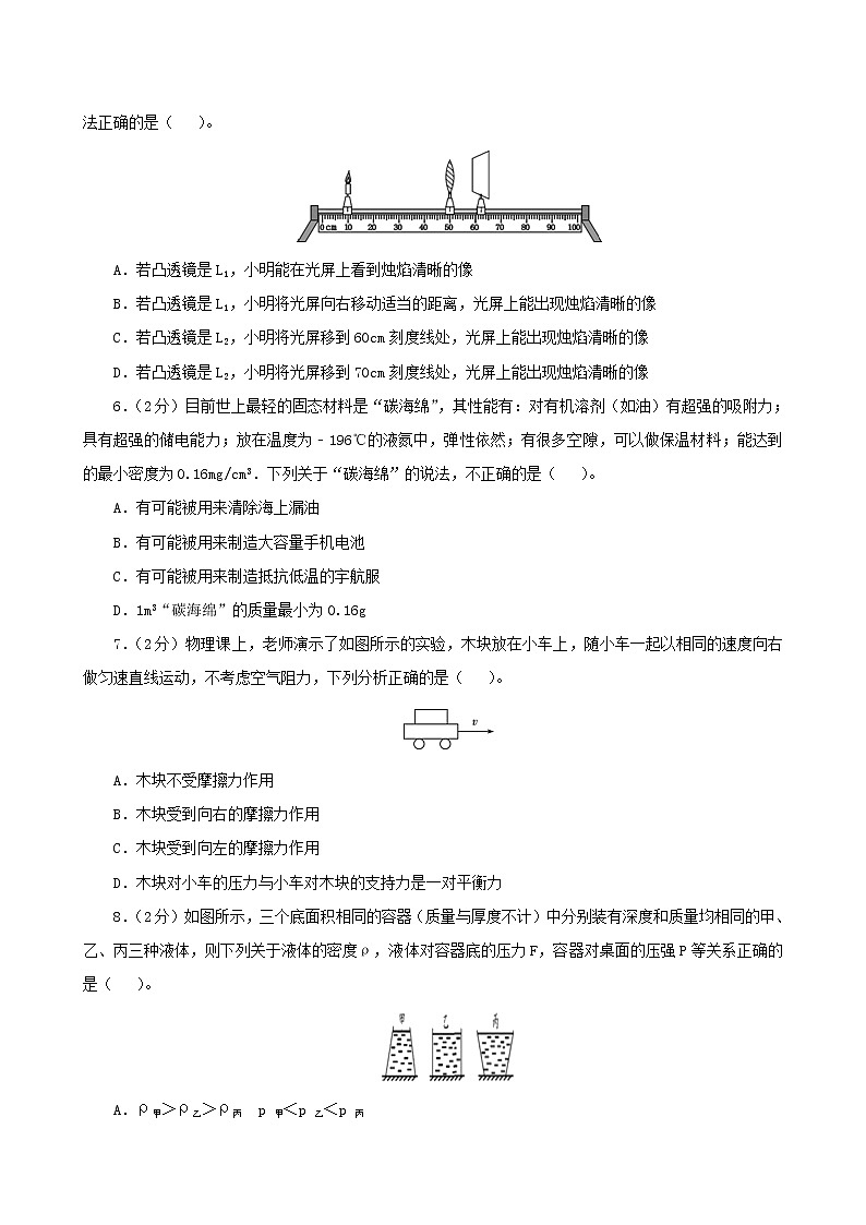 2021年江苏省常州市中考物理模拟试卷(二)(解析版及原卷版)02