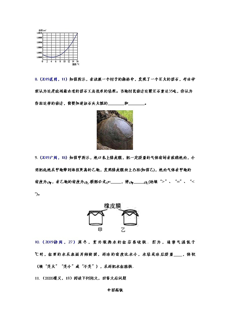 2020—2021學年度人教版八年級物理隨堂達標真題訓練——6.4密度與社會生活第3頁
