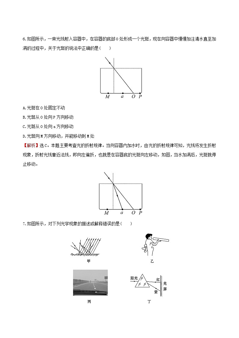 人教版物理八年級(jí)上冊單元評(píng)價(jià)檢測(4) 光現(xiàn)象第3頁